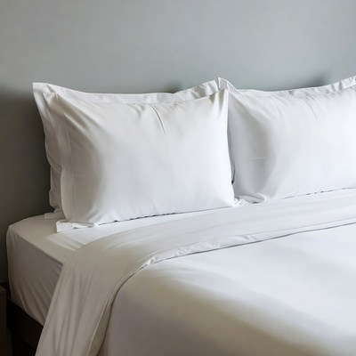 White Pillows on Bed