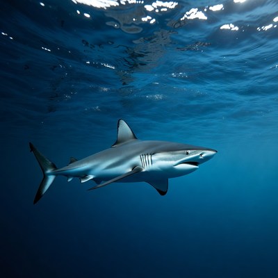 Blacktip shark swimming underwater