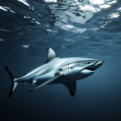 Blacktip shark swimming underwater
