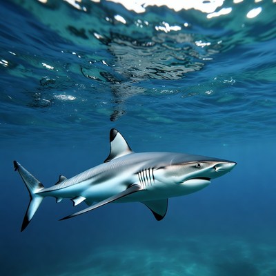 Blacktip shark swimming underwater
