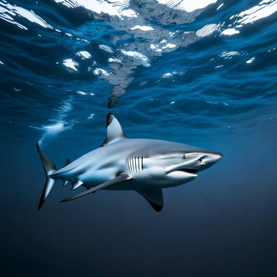 Blacktip shark swimming underwater