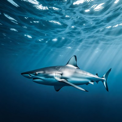 Blacktip shark swimming underwater