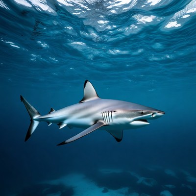 Blacktip shark swimming underwater