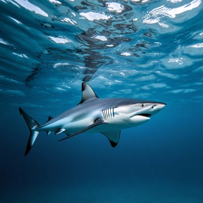 Blacktip shark swimming underwater