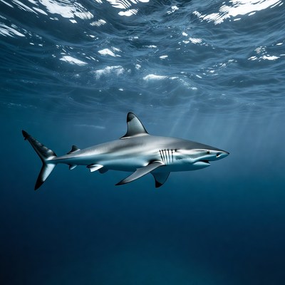 Blacktip shark swimming underwater