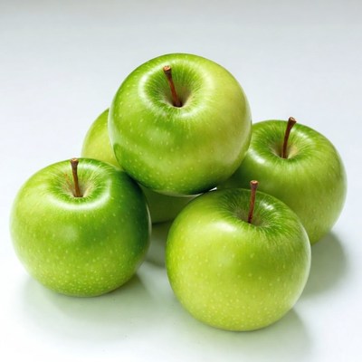 Stack of Fresh Green Apples