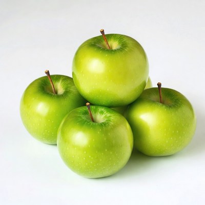 Stack of Fresh Green Apples
