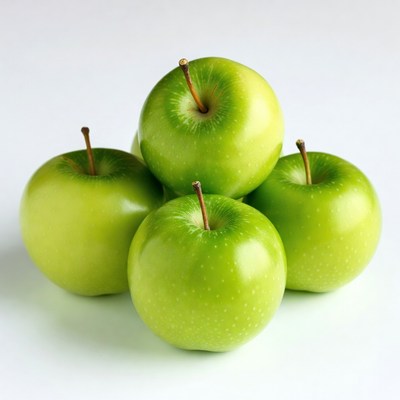Stack of Fresh Green Apples