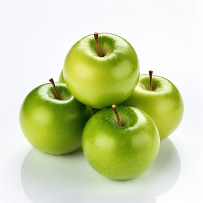 Stack of Fresh Green Apples