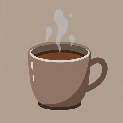 Steaming Hot Coffee Cup
