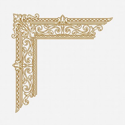 Ornate Gold Corner Border