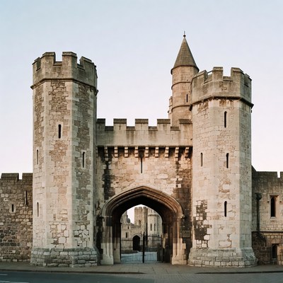 Medieval Stone Castle Gate