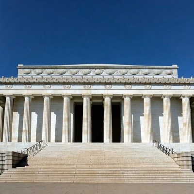 Lincoln Memorial with Columns and Steps