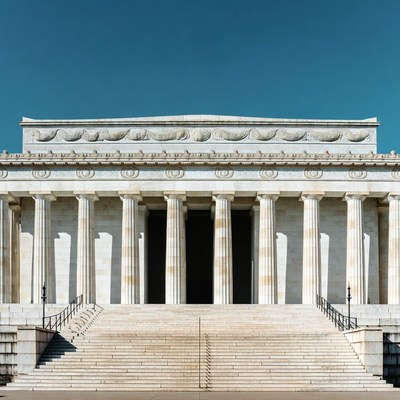 Lincoln Memorial with Columns and Steps