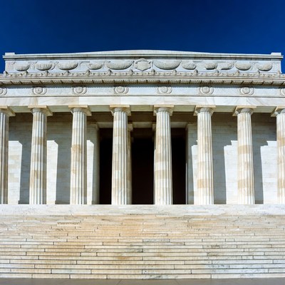 Lincoln Memorial with Columns and Steps