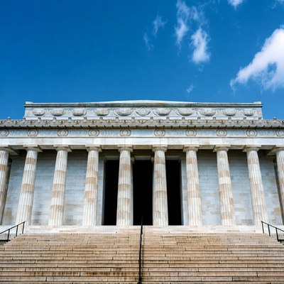 Lincoln Memorial with Columns and Steps