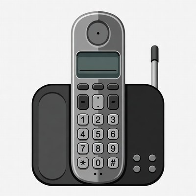 Cordless Phone Illustration