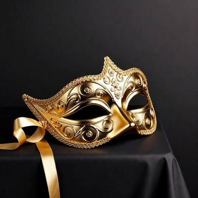 Gold Venetian Masquerade Mask