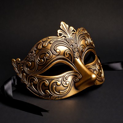 Golden Venetian Masquerade Mask
