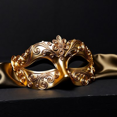 Gold Venetian Masquerade Mask