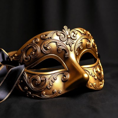 Gold Venetian Masquerade Mask
