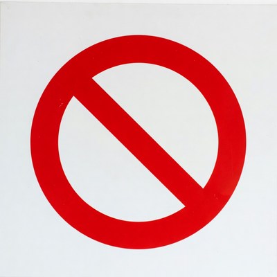 Red prohibition sign