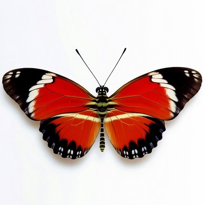 Red Postman Butterfly Wings Spread