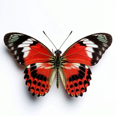 Red Morpho Butterfly Wings Spread