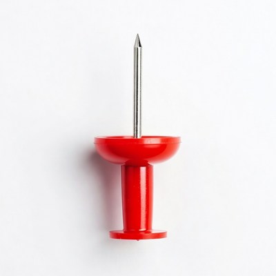 Red Push Pin Isolated