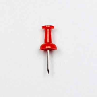 Red push pin isolated