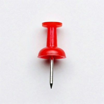 Red push pin isolated