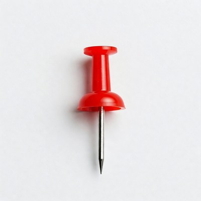 Red push pin isolated