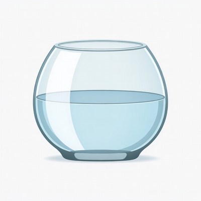 Glass Fishbowl with Water