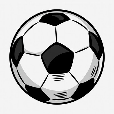 Black and White Soccer Ball
