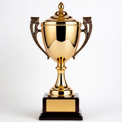 Shiny Gold Trophy on Base