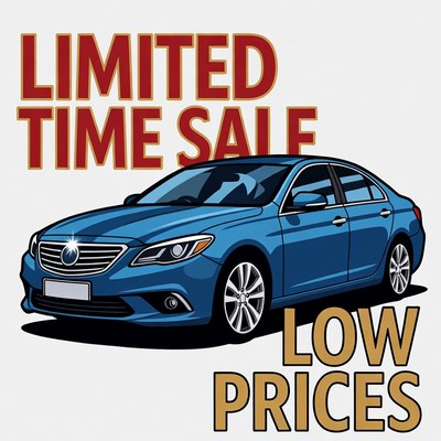 Blue Car Limited Time Sale