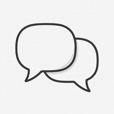 Two Empty Speech Bubbles