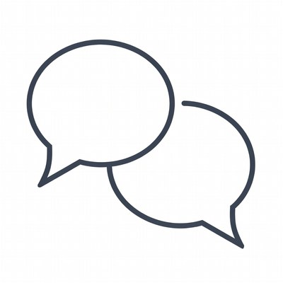 Two Empty Speech Bubbles