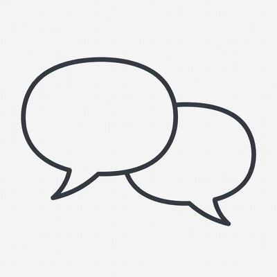 Two Empty Speech Bubbles Illustration