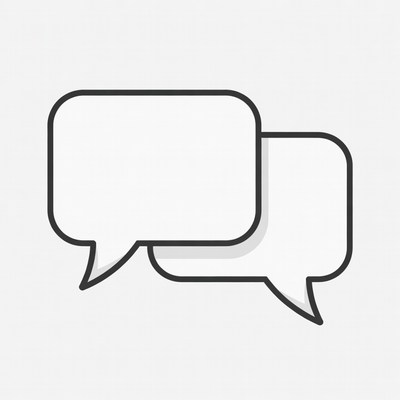 Two Empty Speech Bubbles