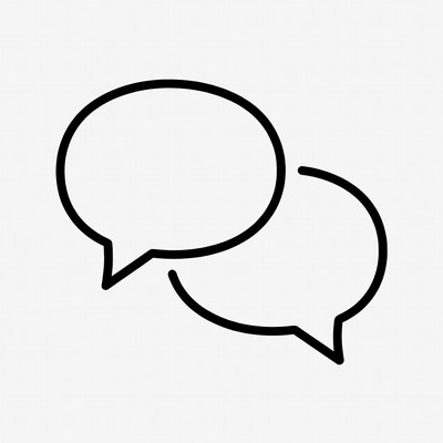 Two Empty Speech Bubbles