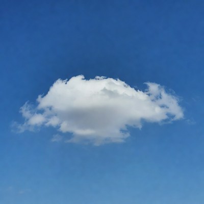 Fluffy White Cloud in Blue Sky