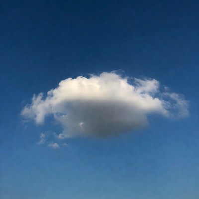 Fluffy White Cloud in Blue Sky
