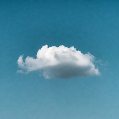 Fluffy White Cloud in Blue Sky