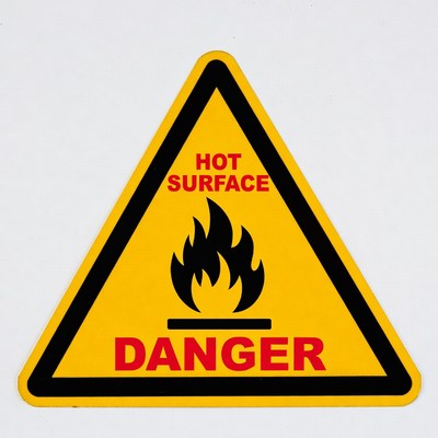 Hot Surface Danger Warning Sign