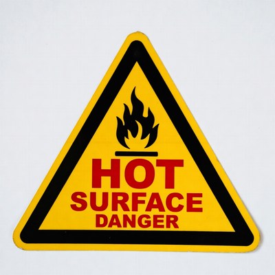 Hot Surface Danger Warning Sign
