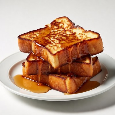 Stack of French Toast with Maple Syrup