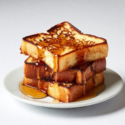 Stack of French Toast with Maple Syrup