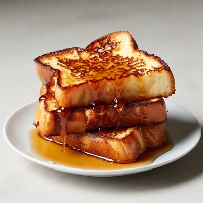 Stack of French Toast with Syrup