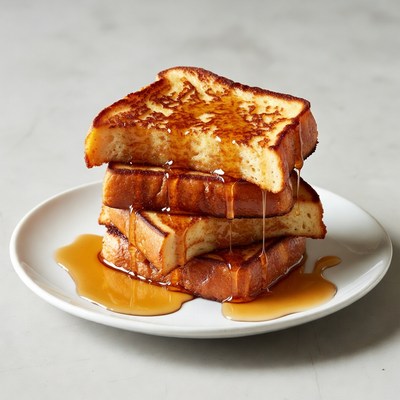 Stack of French Toast with Maple Syrup